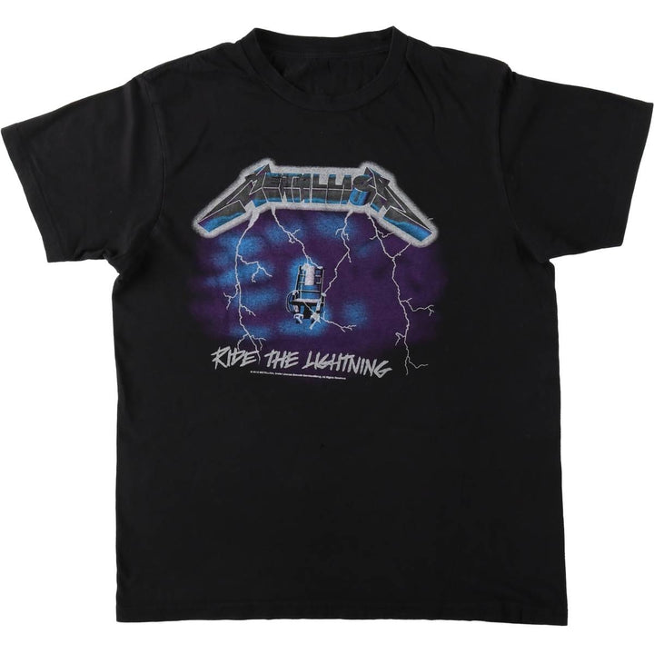METALLICA Metallica Band T-shirt Band T Men's M size cotton black type Vintage Second Hand