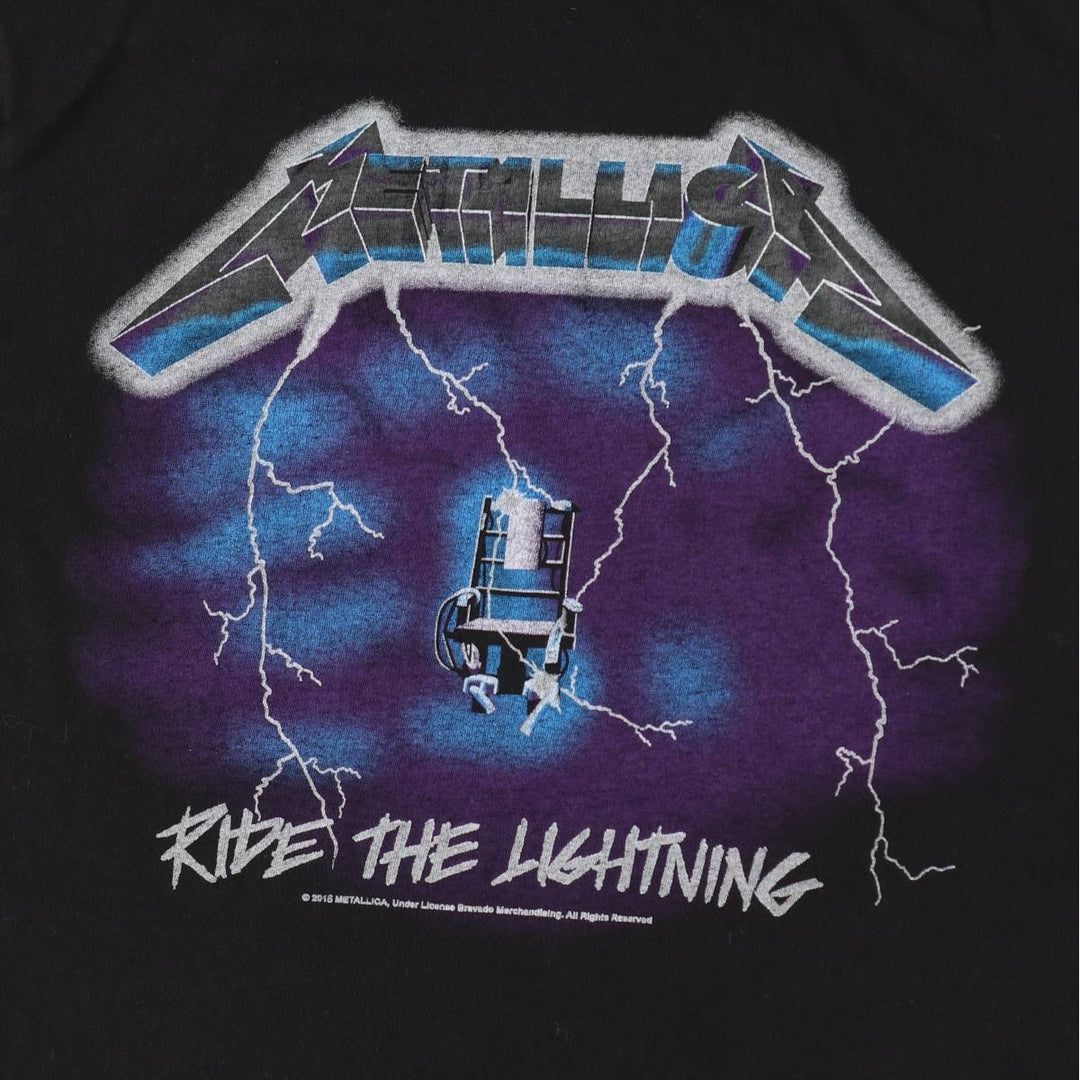 METALLICA Metallica Band T-shirt Band T Men's M size cotton black type Vintage Second Hand