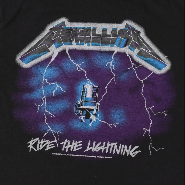 METALLICA Metallica Band T-shirt Band T Men's M size cotton black type Vintage Second Hand