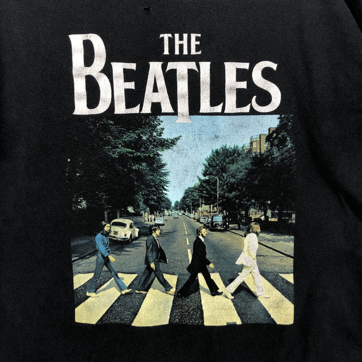 THE BEATLES Band T-shirt, Men's M size cotton black type Vintage Second Hand