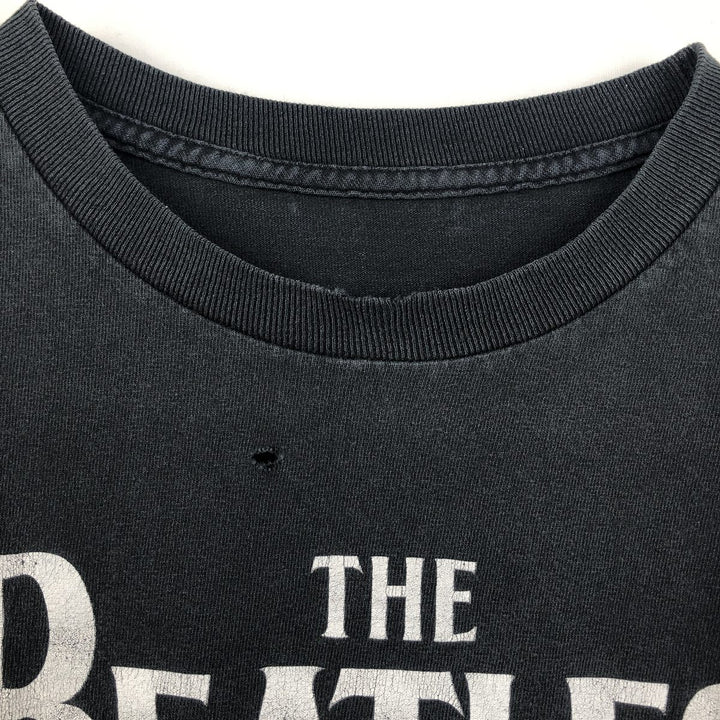 THE BEATLES Band T-shirt, Men's M size cotton black type Vintage Second Hand