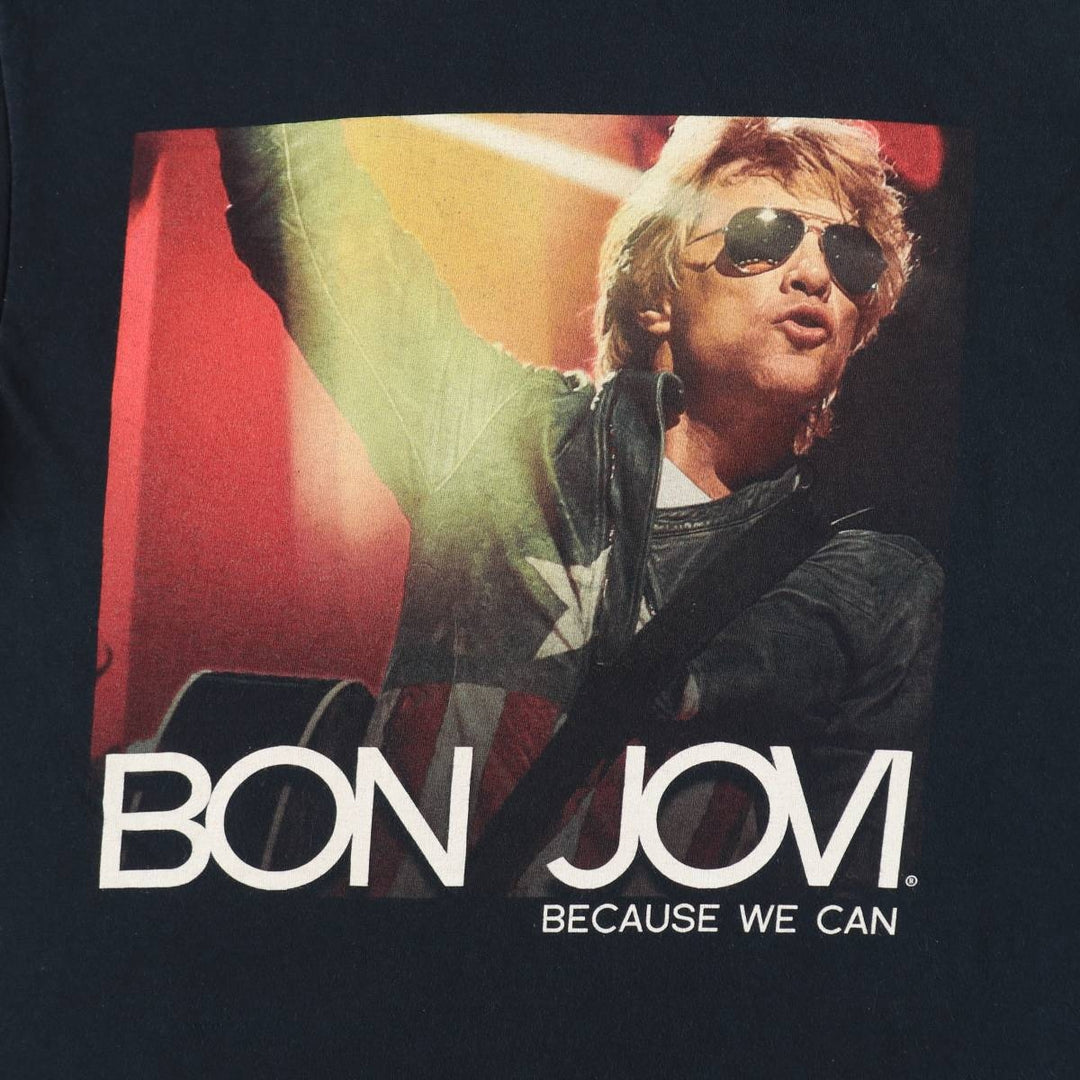 Gildan Bon Jovi Band T-shirt (Men's size M) cotton black type Vintage Second Hand