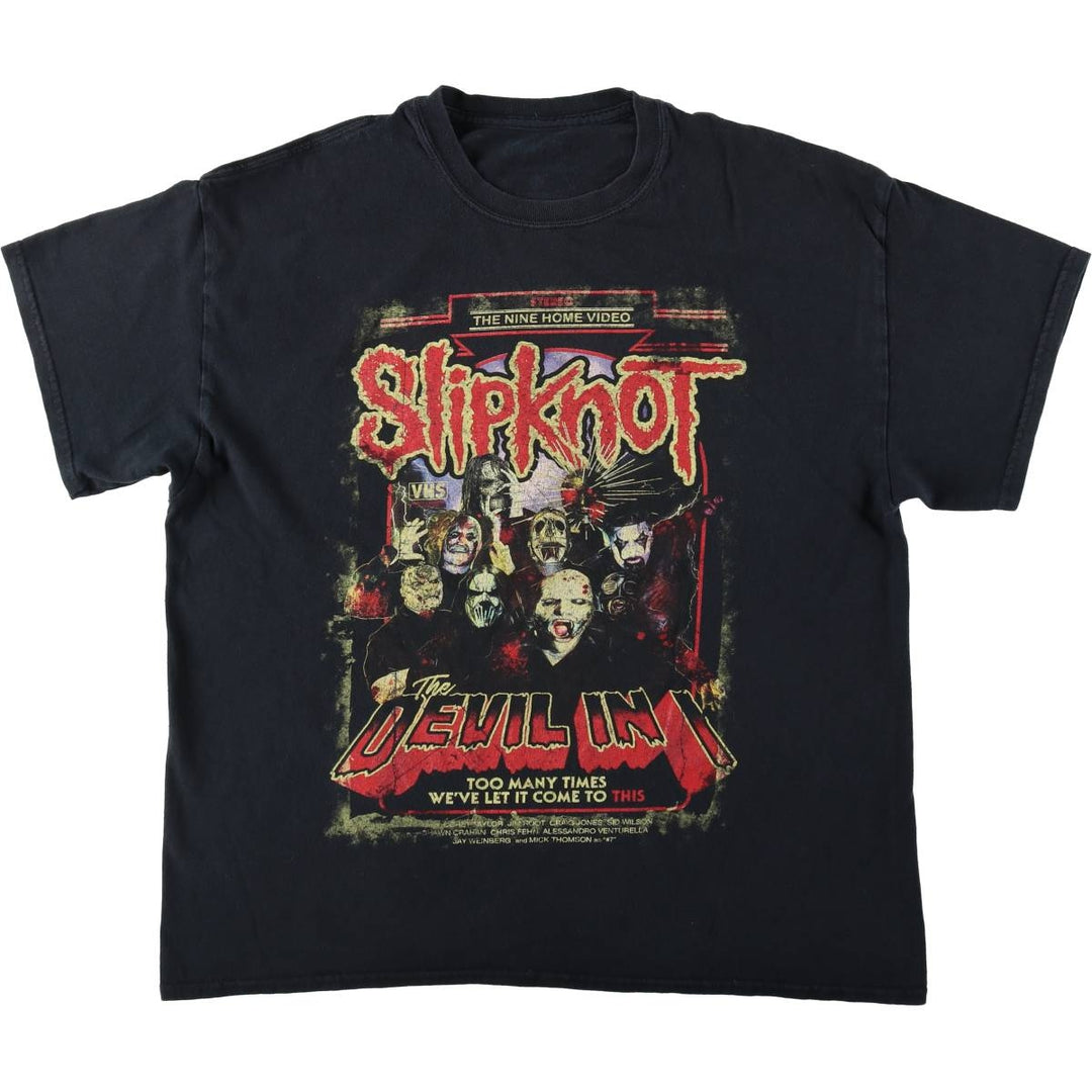 Slipknot Band T-shirt, Band T, Men's XL size cotton black type Vintage Second Hand