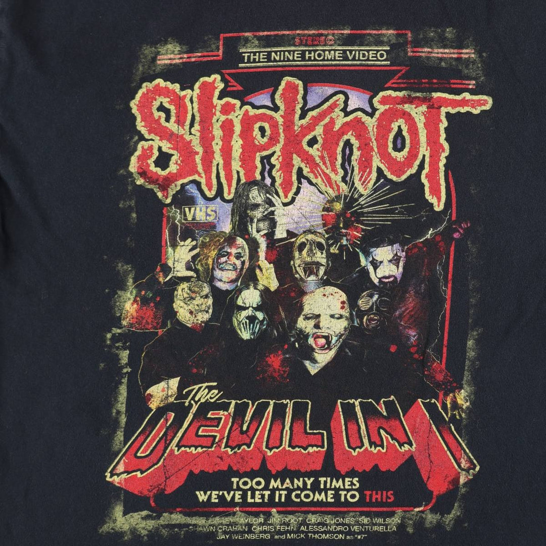 Slipknot Band T-shirt, Band T, Men's XL size cotton black type Vintage Second Hand