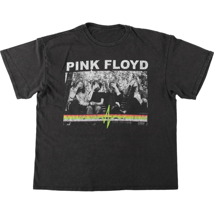 PINK FLOYD Pink Floyd Band T-shirt Band T Men's L size unclear black type Vintage Second Hand
