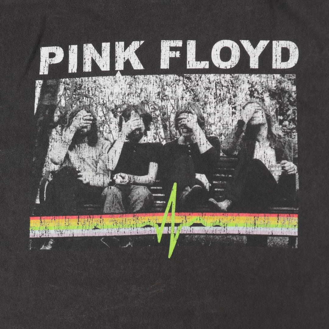 PINK FLOYD Pink Floyd Band T-shirt Band T Men's L size unclear black type Vintage Second Hand