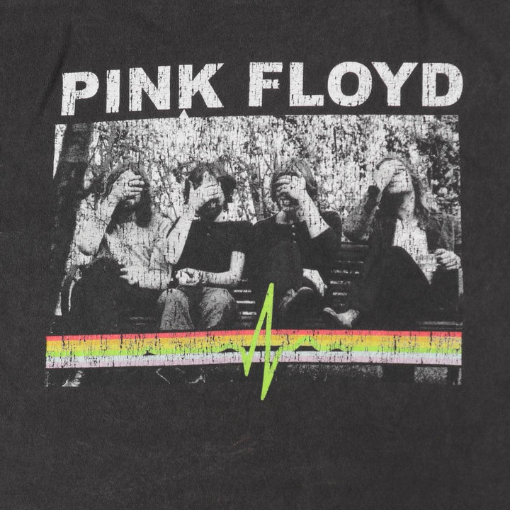 PINK FLOYD Pink Floyd Band T-shirt Band T Men's L size unclear black type Vintage Second Hand