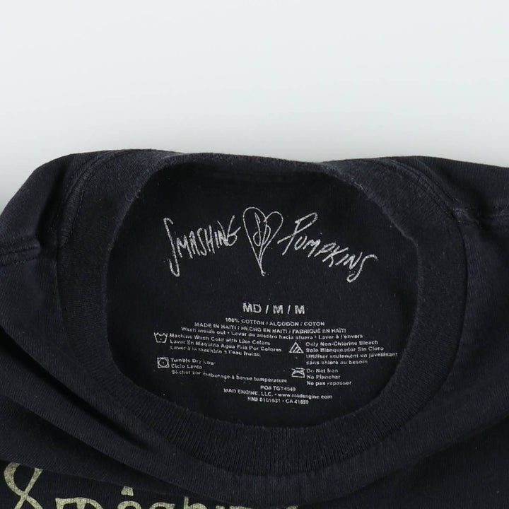 THE SMASHING PUMPKINS Smashing Pumpkins Band T-shirt Band T Men's M equivalent cotton black type Vintage Second Hand