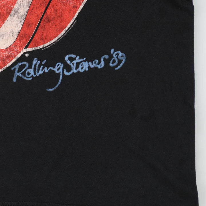 The Rolling Stones Band T-shirt, Men's XL cotton black type Vintage Second Hand
