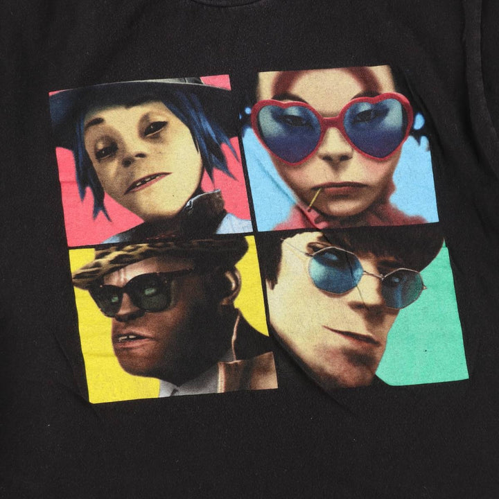 GORILLAZ Gorillaz Band T-shirt Band T Men's S size unclear black type Vintage Second Hand