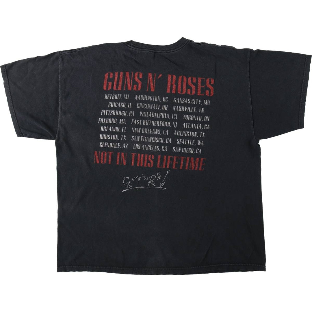 Guns N' Roses band t-shirt, size XXL (equivalent to men's XXL). cotton black type Vintage Second Hand