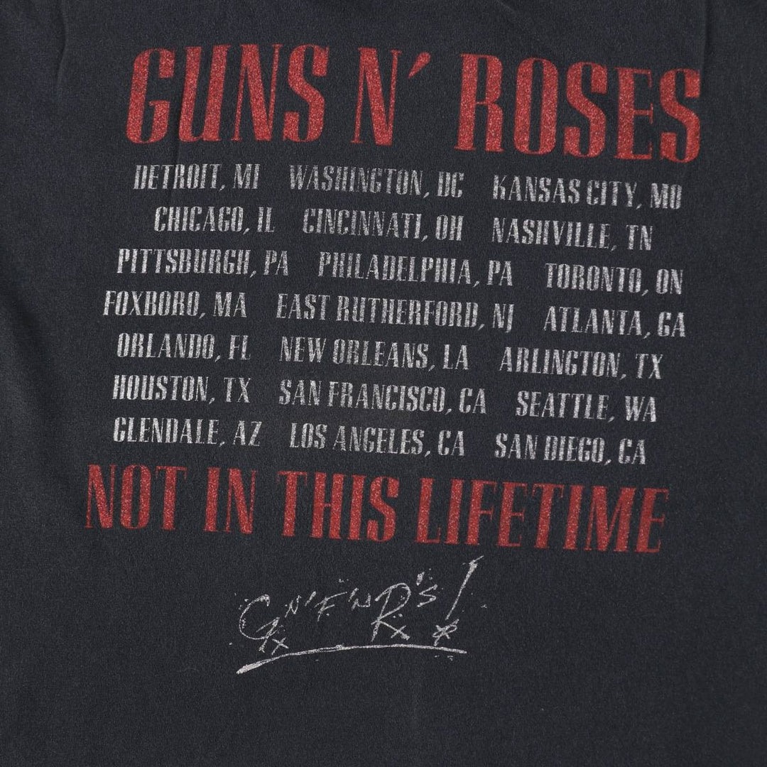 Guns N' Roses band t-shirt, size XXL (equivalent to men's XXL). cotton black type Vintage Second Hand