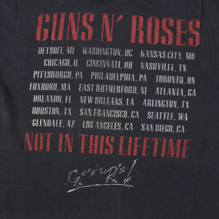 Guns N' Roses band t-shirt, size XXL (equivalent to men's XXL). cotton black type Vintage Second Hand