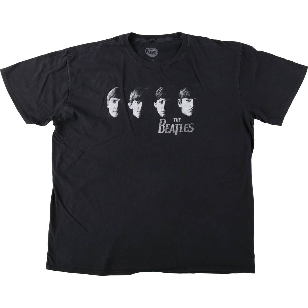 THE BEATLES Band T-shirt, Band T, Men's XL size unclear black type Vintage Second Hand