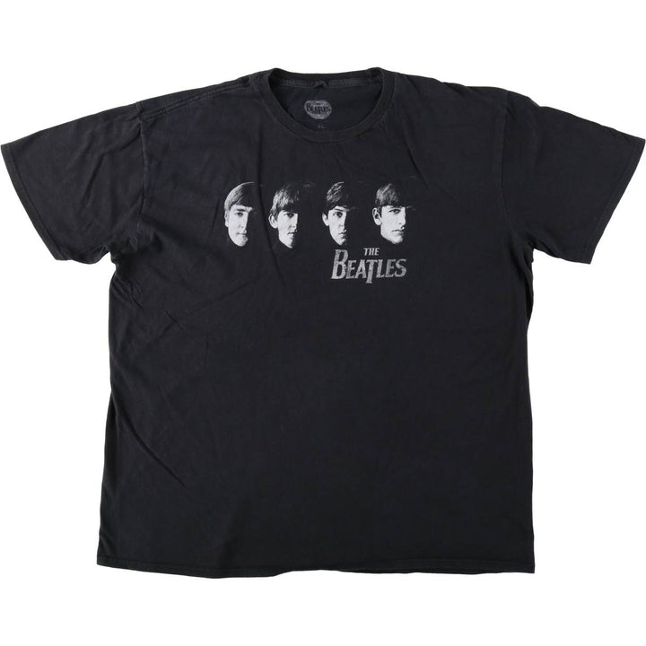 THE BEATLES Band T-shirt, Band T, Men's XL size unclear black type Vintage Second Hand