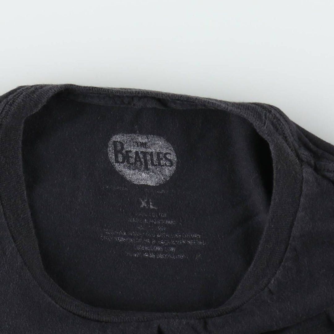 THE BEATLES Band T-shirt, Band T, Men's XL size unclear black type Vintage Second Hand