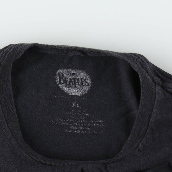 THE BEATLES Band T-shirt, Band T, Men's XL size unclear black type Vintage Second Hand