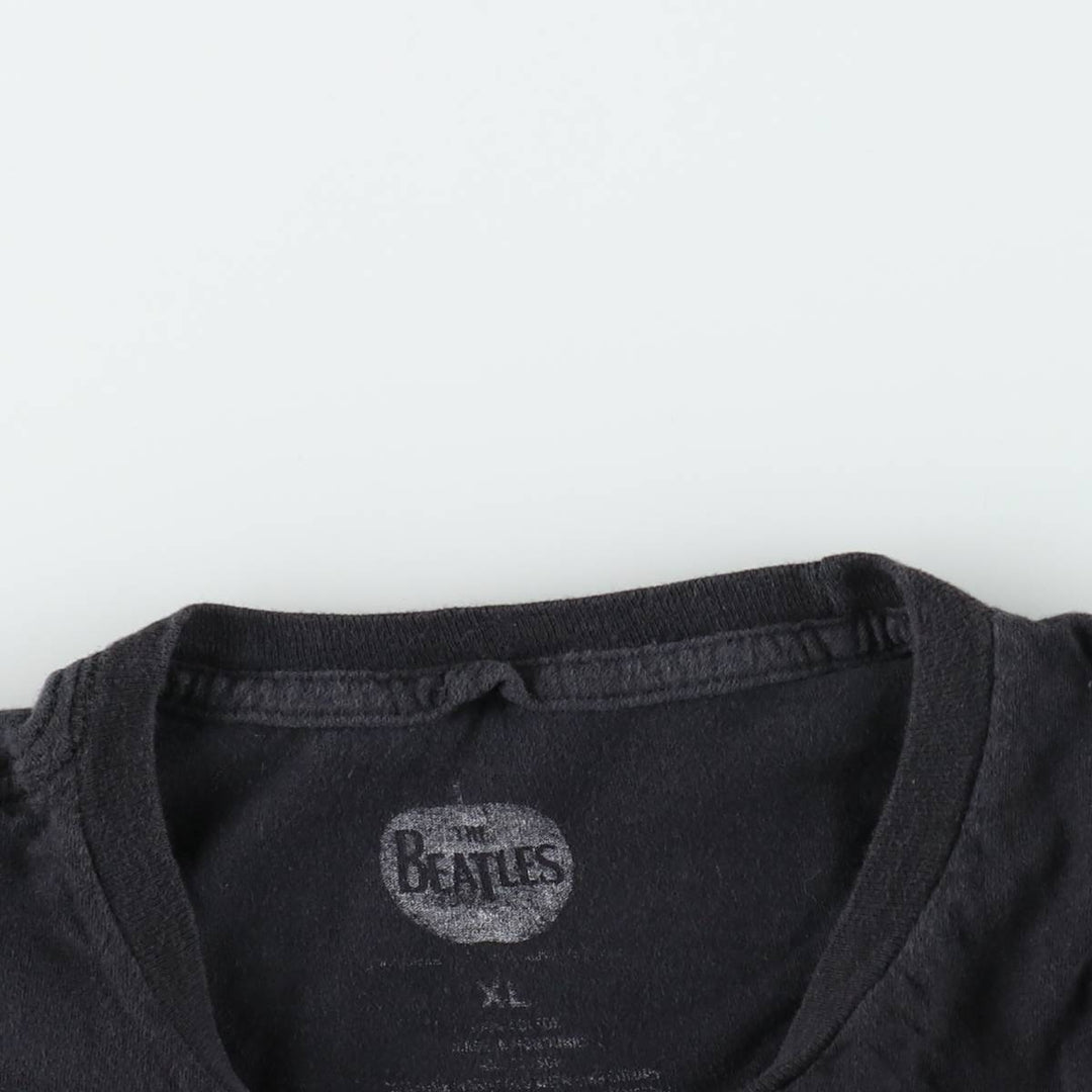 THE BEATLES Band T-shirt, Band T, Men's XL size unclear black type Vintage Second Hand