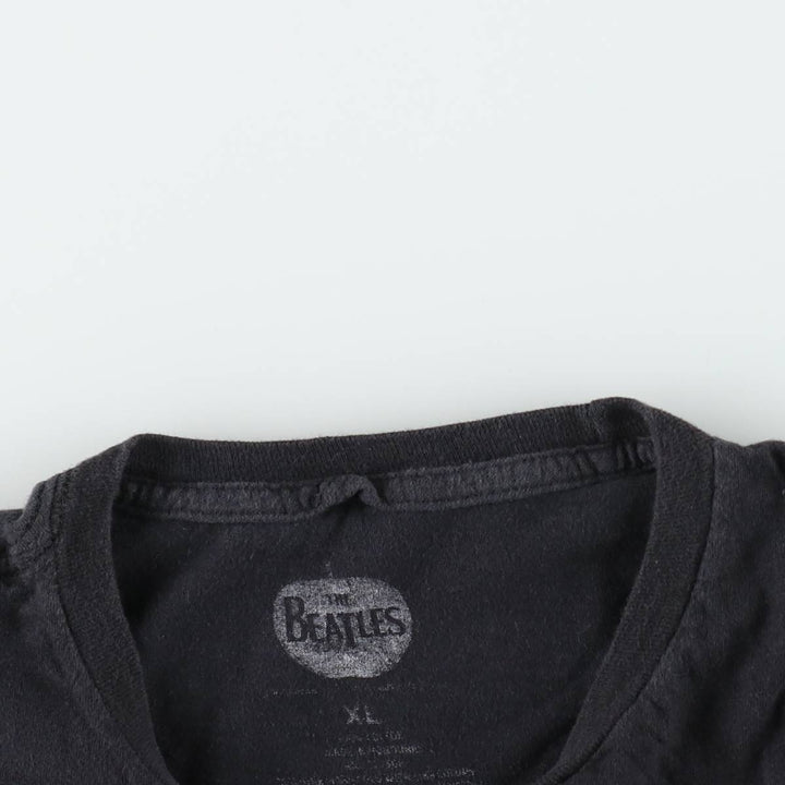 THE BEATLES Band T-shirt, Band T, Men's XL size unclear black type Vintage Second Hand