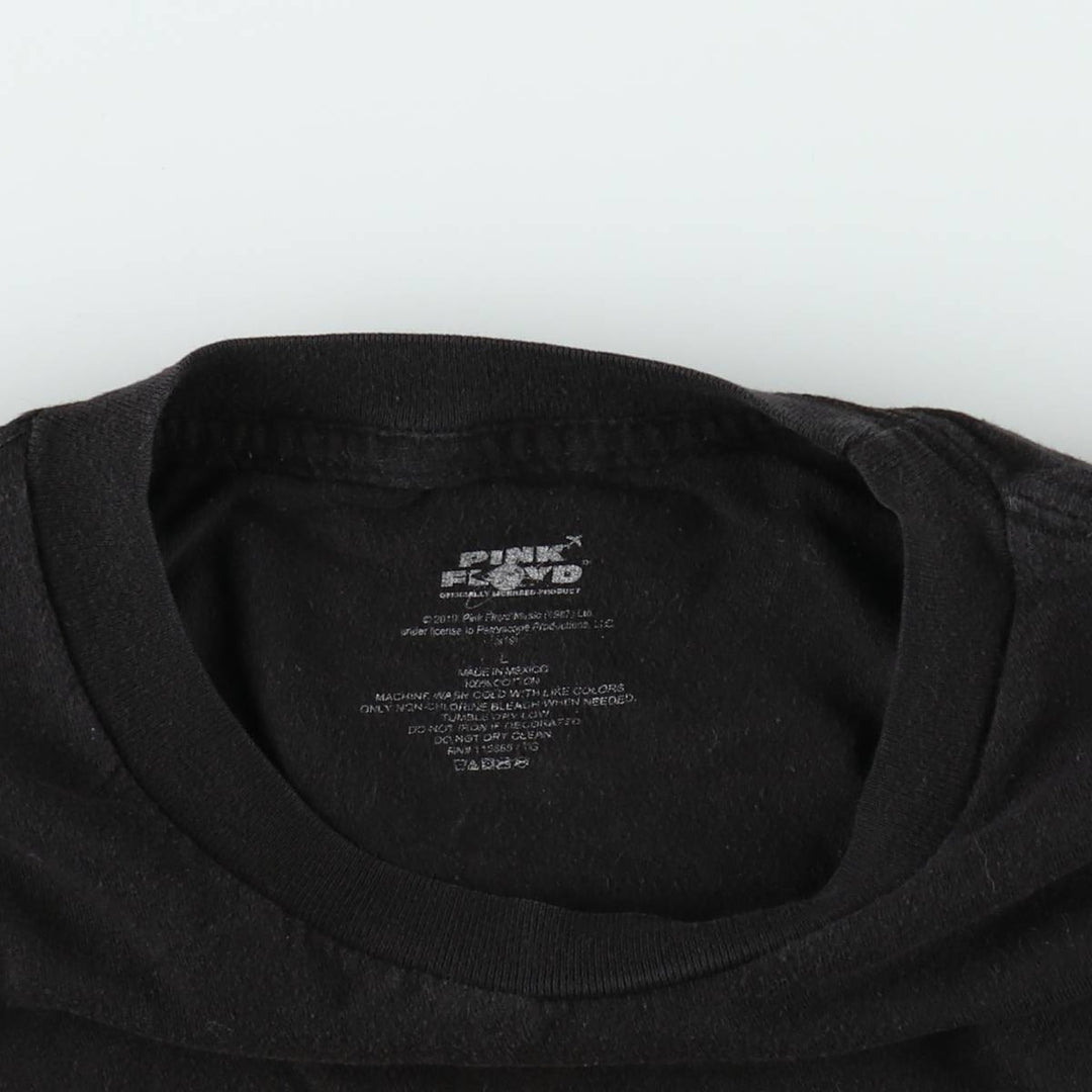 PINK FLOYD Pink Floyd Band T-shirt Band T Men's L size cotton black type Vintage Second Hand