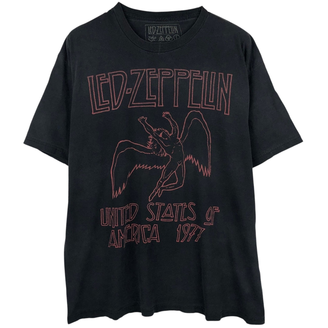 Led Zeppelin Band T-Shirt, Band T, Men's XL cotton black type Vintage Second Hand