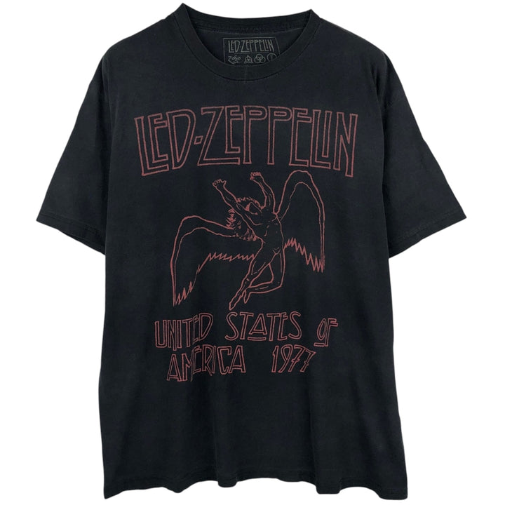 Led Zeppelin Band T-Shirt, Band T, Men's XL cotton black type Vintage Second Hand