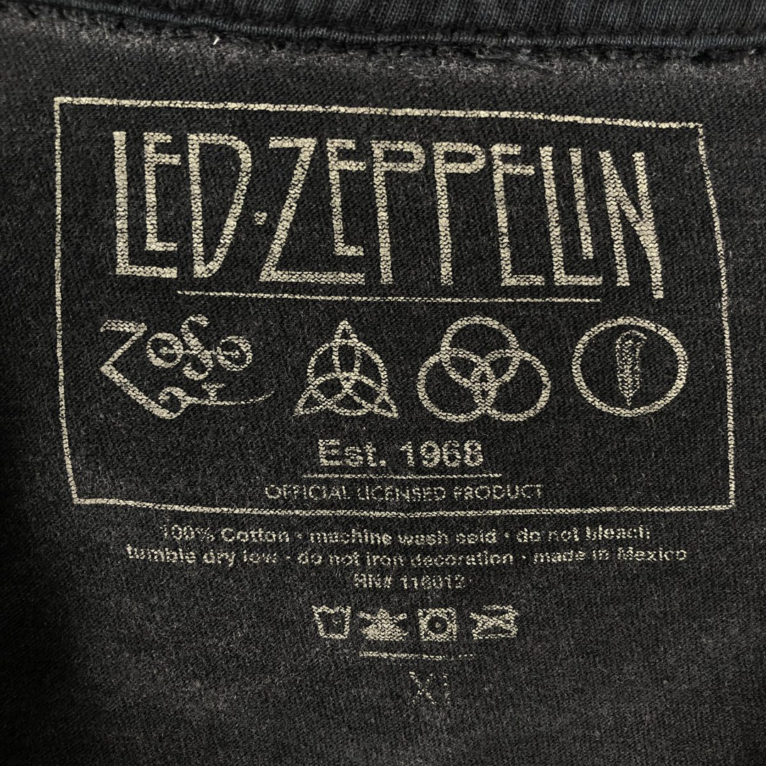 Led Zeppelin Band T-Shirt, Band T, Men's XL cotton black type Vintage Second Hand
