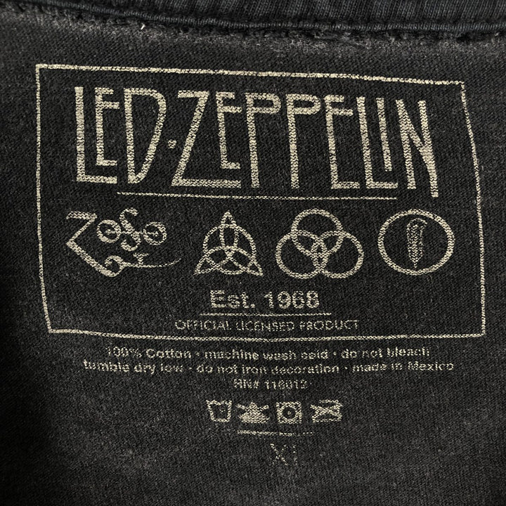 Led Zeppelin Band T-Shirt, Band T, Men's XL cotton black type Vintage Second Hand