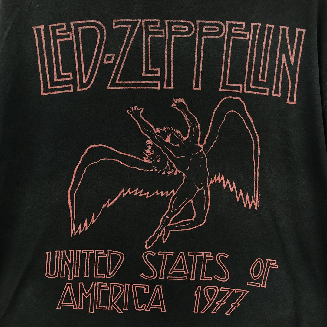 Led Zeppelin Band T-Shirt, Band T, Men's XL cotton black type Vintage Second Hand