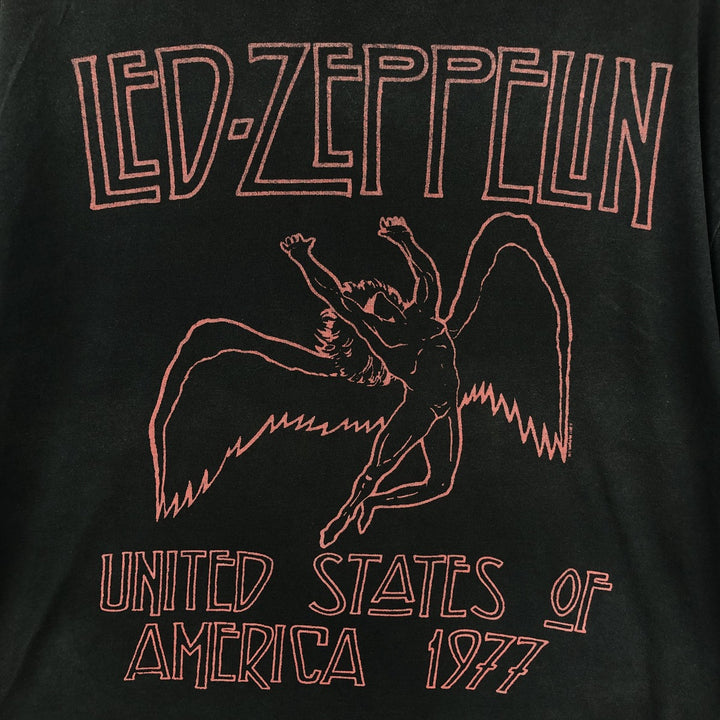 Led Zeppelin Band T-Shirt, Band T, Men's XL cotton black type Vintage Second Hand