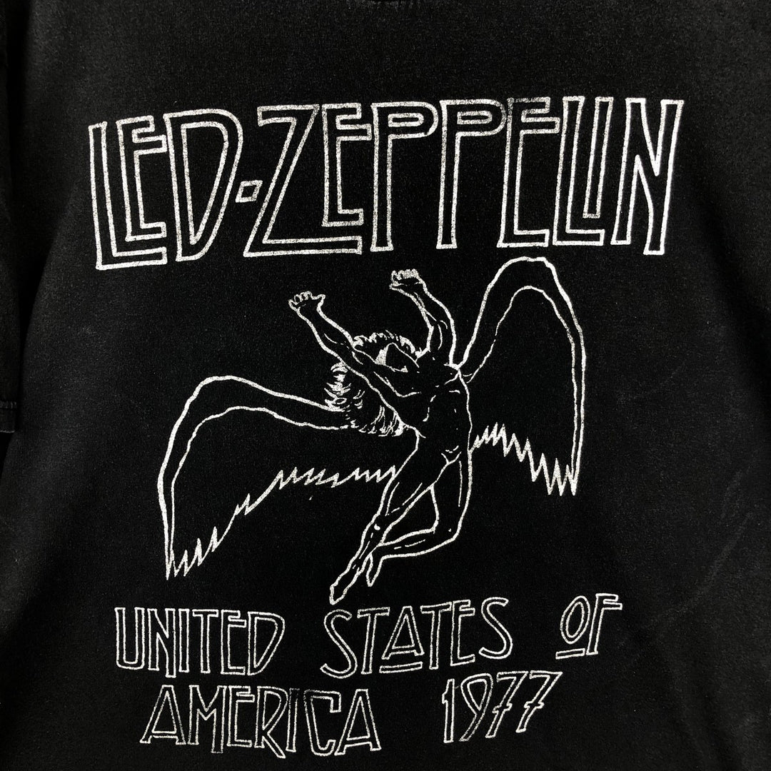 ALSTYLE Led Zeppelin Band T-Shirt (Men's XL equivalent) cotton black type Vintage Second Hand