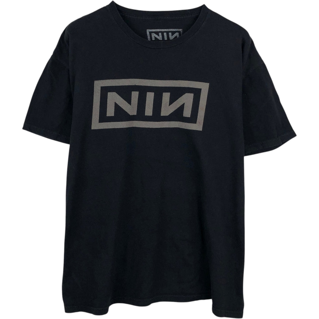 NINE INCHI NAILS Band T-shirt (Men's XL equivalent) cotton black type Vintage Second Hand