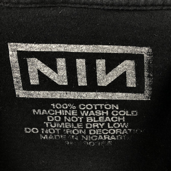 NINE INCHI NAILS Band T-shirt (Men's XL equivalent) cotton black type Vintage Second Hand