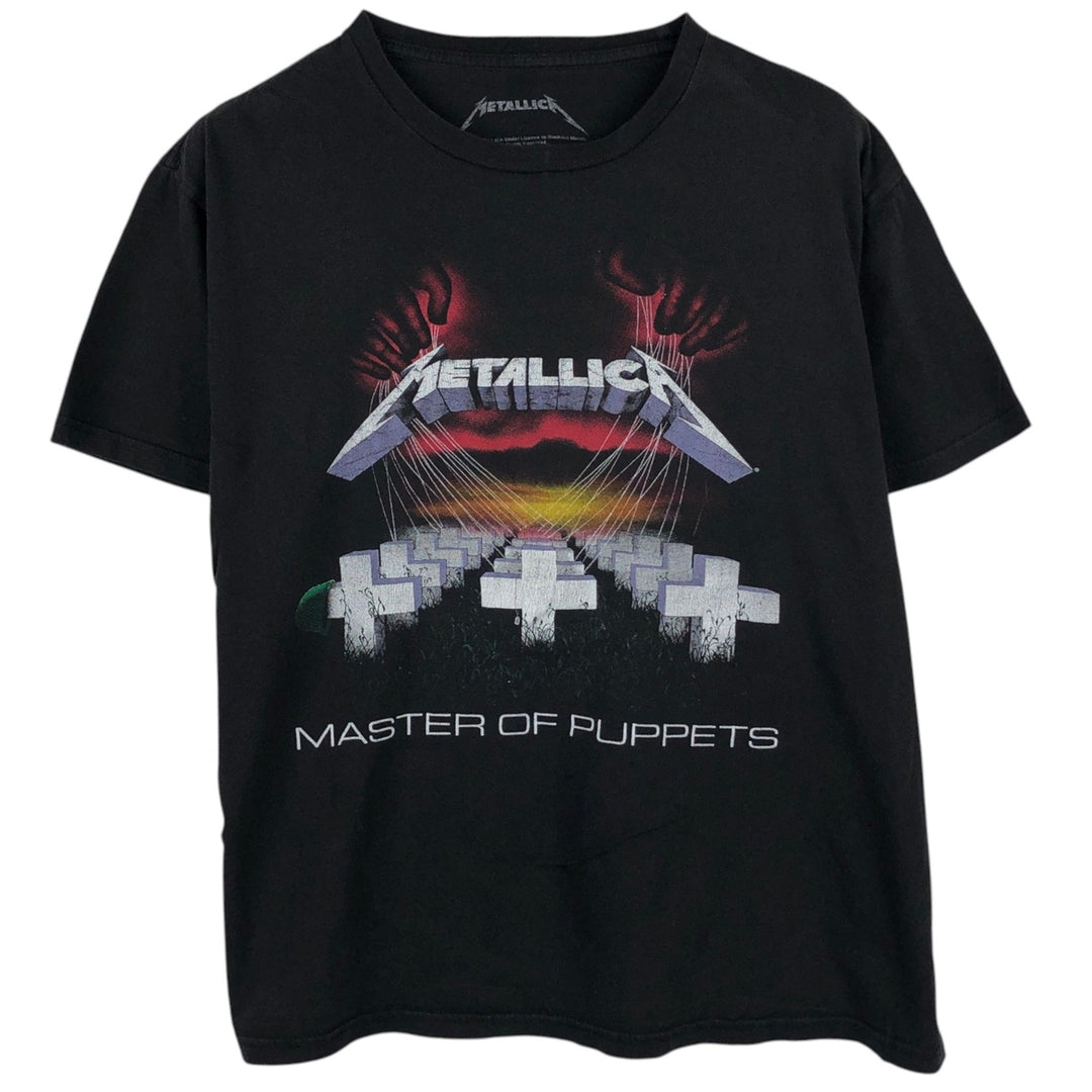 METALLICA Metallica Band T-shirt Band T Men's L size cotton black type Vintage Second Hand