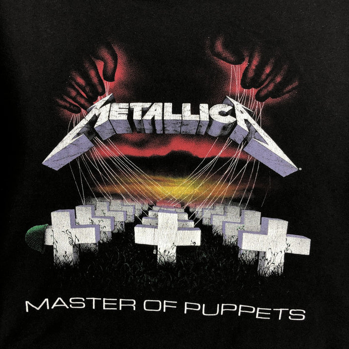 METALLICA Metallica Band T-shirt Band T Men's L size cotton black type Vintage Second Hand