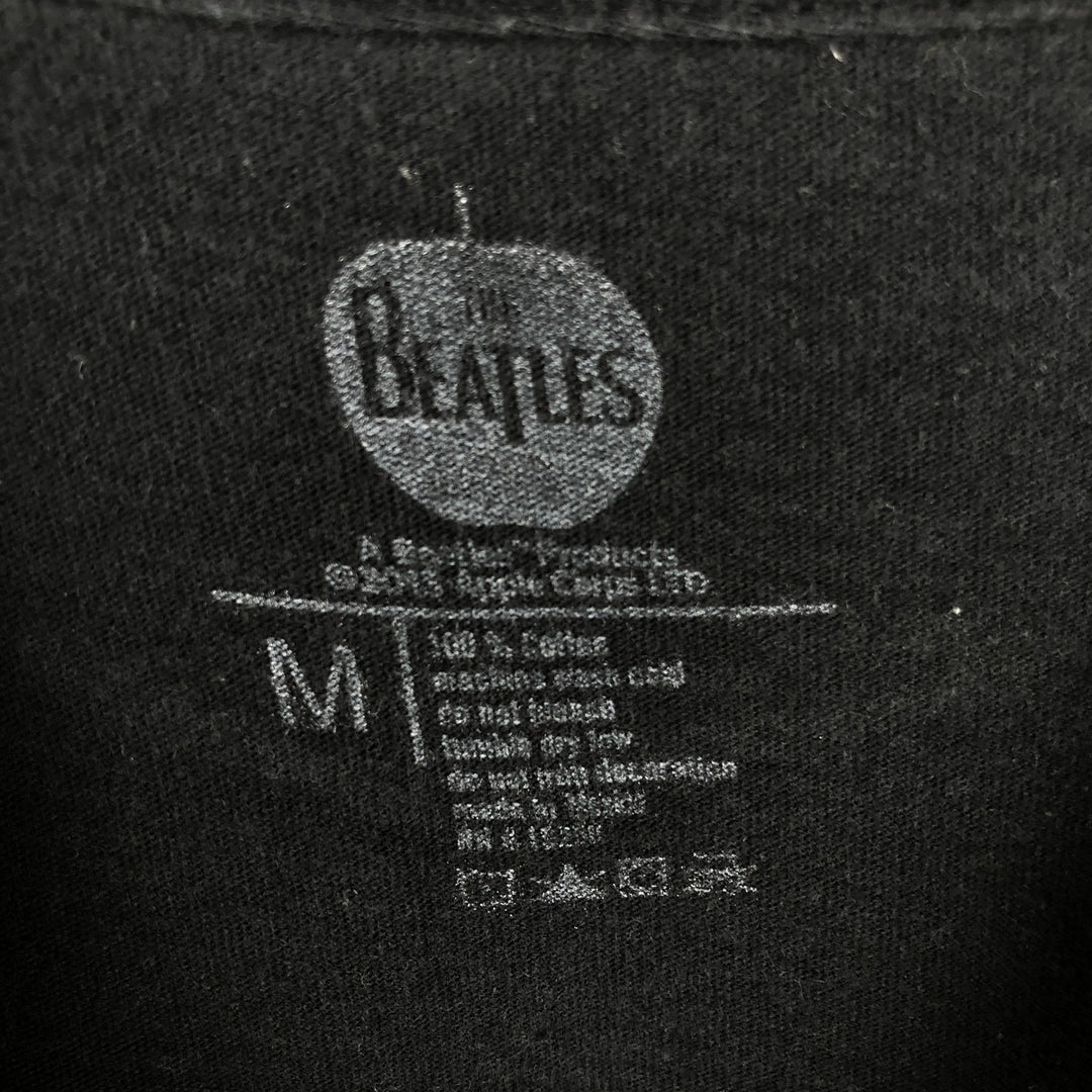 THE BEATLES Band T-shirt, Men's M size cotton black type Vintage Second Hand