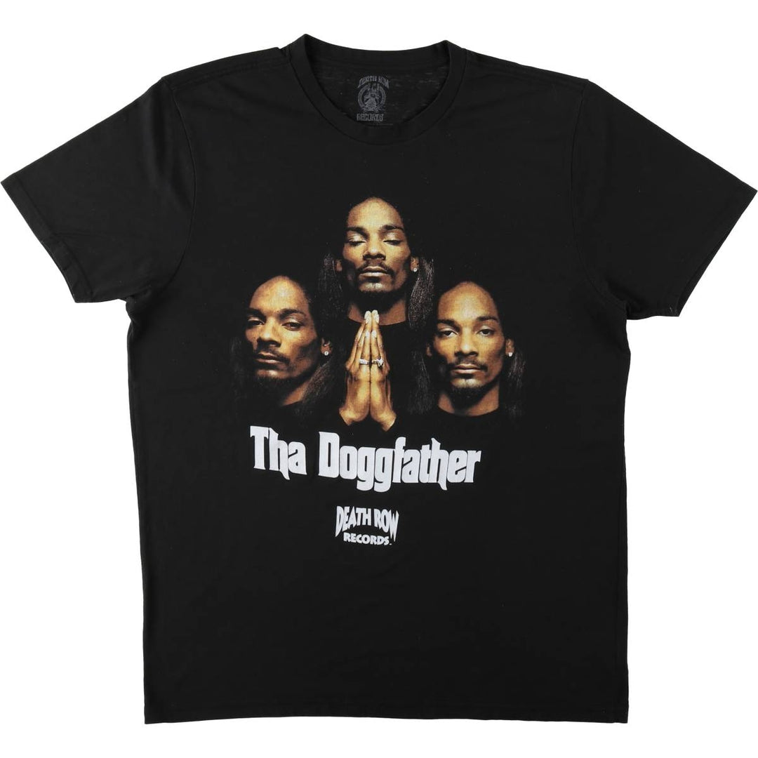 DEATH ROW RECORDS SNOOP DOGG Rap T-Shirt (Men's Size L) cotton black type Vintage Second Hand
