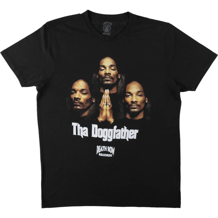 DEATH ROW RECORDS SNOOP DOGG Rap T-Shirt (Men's Size L) cotton black type Vintage Second Hand