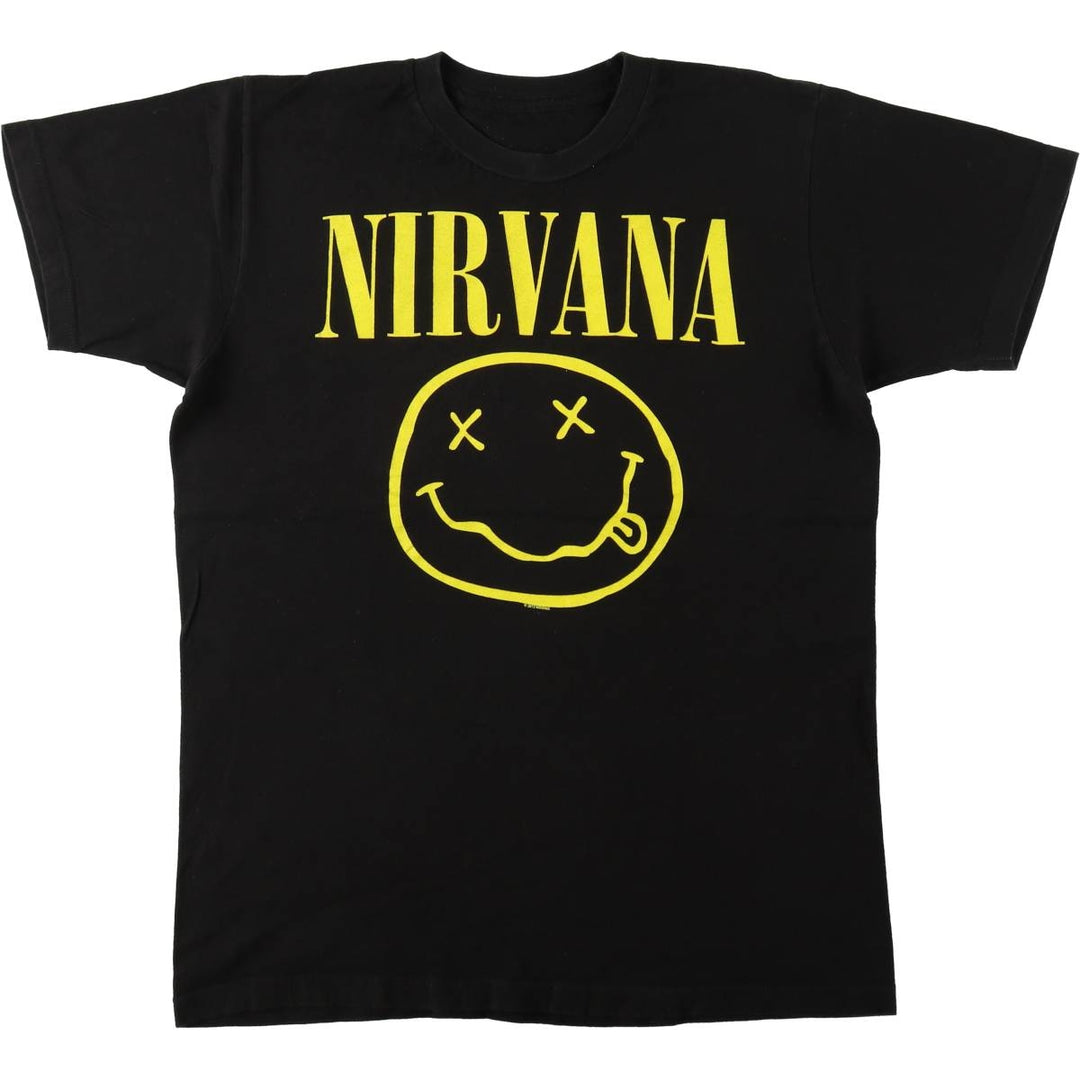 NIRVANA Nirvana Band T-shirt, Band T, Men's XL size unclear black type Vintage Second Hand