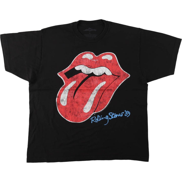 The Rolling Stones Band T-shirt, Men's XL cotton black type Vintage Second Hand