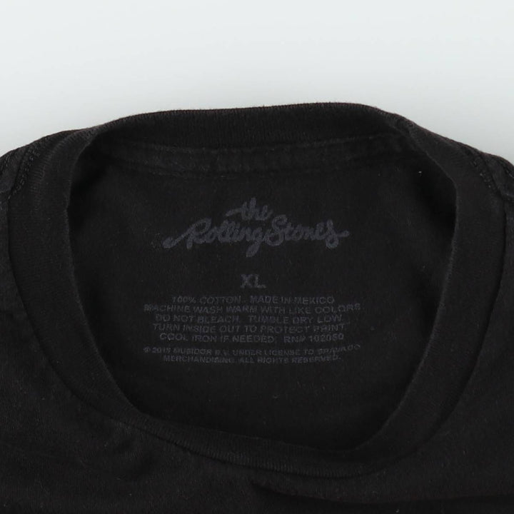 The Rolling Stones Band T-shirt, Men's XL cotton black type Vintage Second Hand