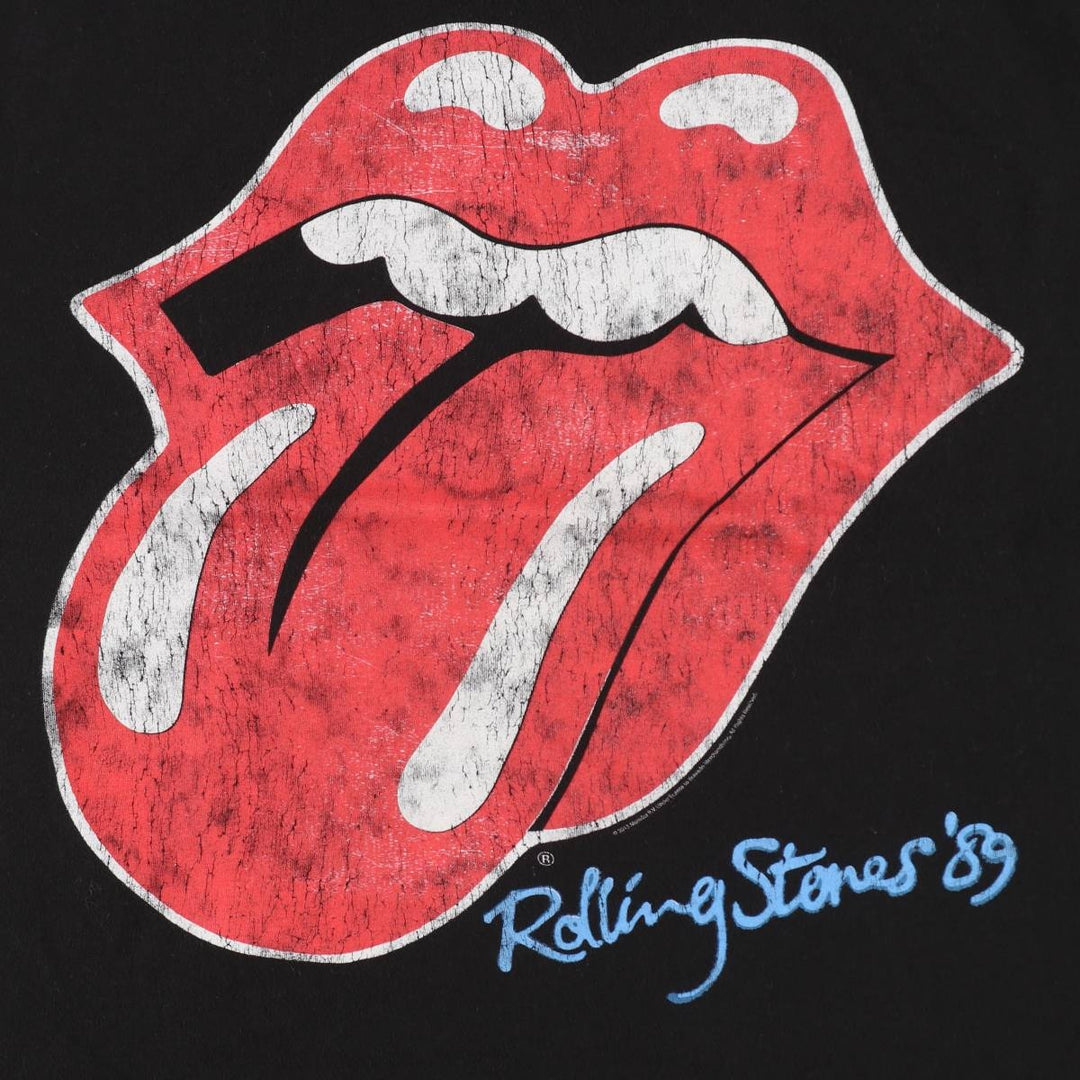 The Rolling Stones Band T-shirt, Men's XL cotton black type Vintage Second Hand