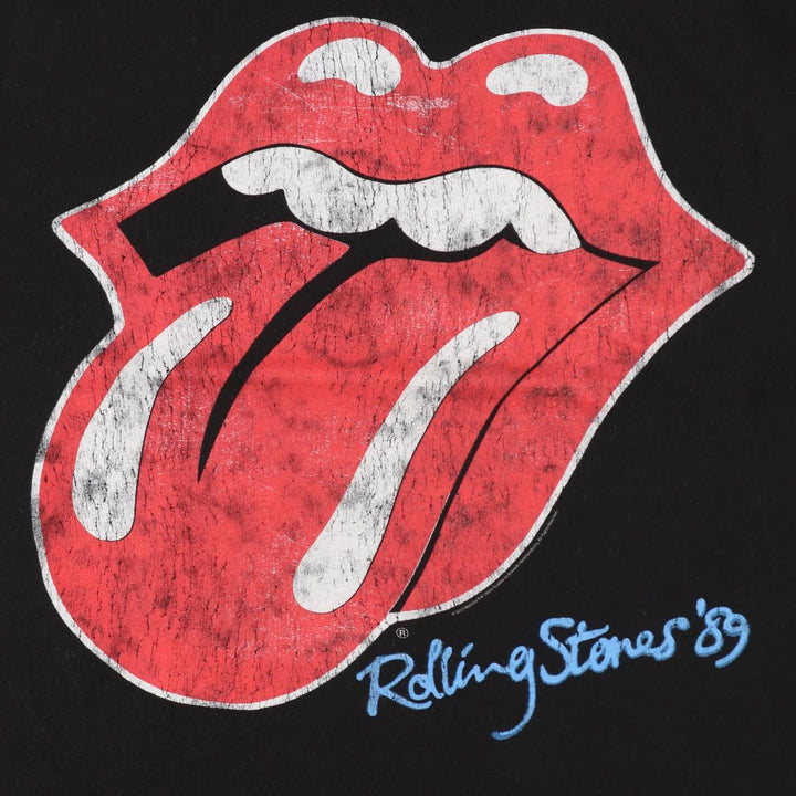 The Rolling Stones Band T-shirt, Men's XL cotton black type Vintage Second Hand