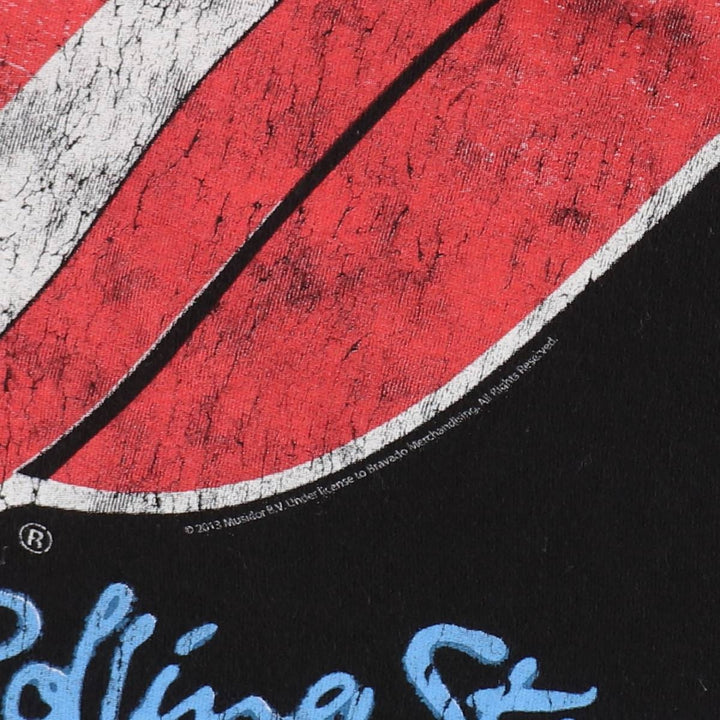 The Rolling Stones Band T-shirt, Men's XL cotton black type Vintage Second Hand