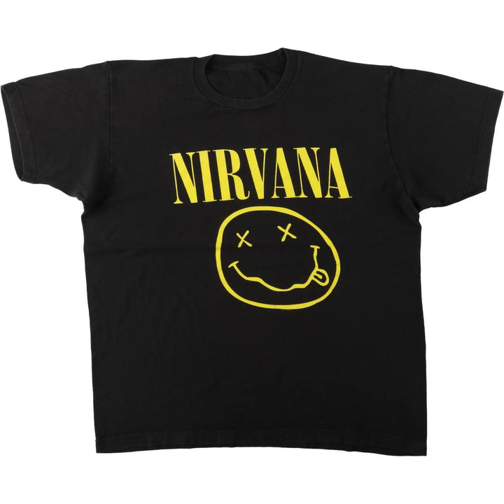 NIRVANA Nirvana Band T-shirt, Band T, Men's XL size unclear black type Vintage Second Hand