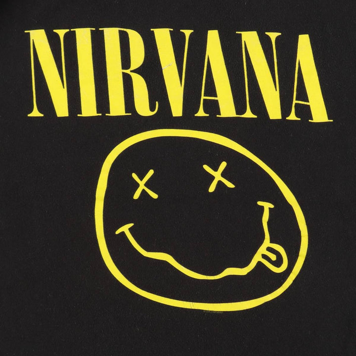 NIRVANA Nirvana Band T-shirt, Band T, Men's XL size unclear black type Vintage Second Hand