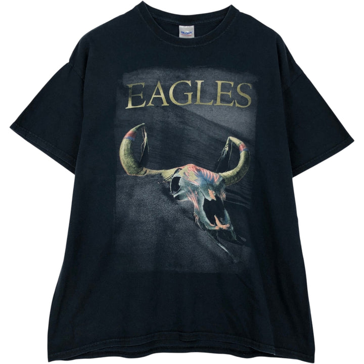 Gildan Heavy Cotton Eagles Band T-Shirt (Men's XL equivalent) cotton black type Vintage Second Hand