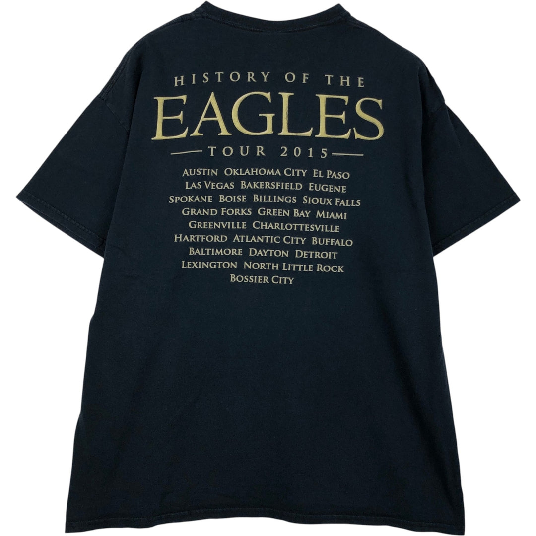 Gildan Heavy Cotton Eagles Band T-Shirt (Men's XL equivalent) cotton black type Vintage Second Hand