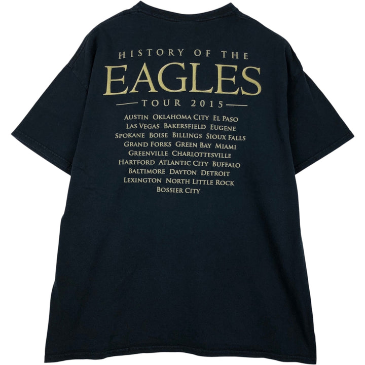 Gildan Heavy Cotton Eagles Band T-Shirt (Men's XL equivalent) cotton black type Vintage Second Hand