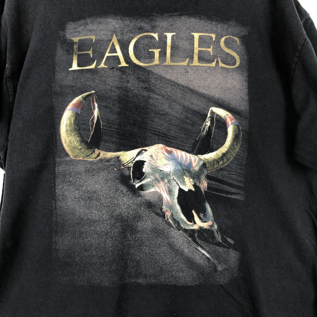 Gildan Heavy Cotton Eagles Band T-Shirt (Men's XL equivalent) cotton black type Vintage Second Hand